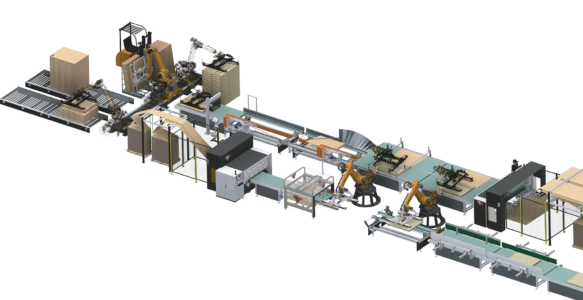 Linea di confezionamento automatico Flextube a misure variabili