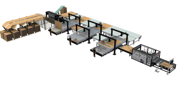 Automatic packaging line, variable measures (fefco0421)